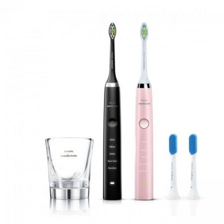 Philips HX9368/35 - набор звуковых щеток DiamondClean "Для него и для неё" (2шт. - черная и розовая) 